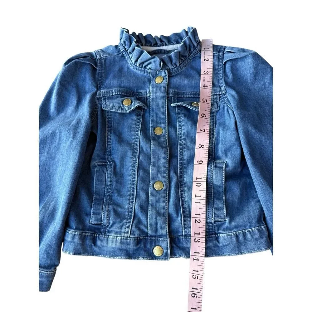 Janie & Jack Denim Puff Sleeve Jacket Size 3-4T Girls